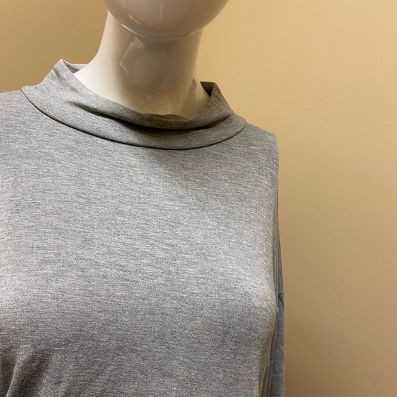 Express Ladies Heather Gray Mock Cowl Dress NWT Size M - Picture 4 of 5